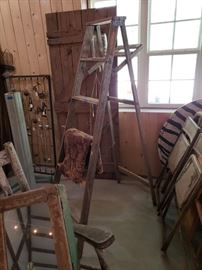 Vintage ladder and door