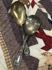 Vintage silver serving utensils 