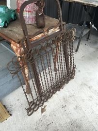 Vintage metal gate and rails