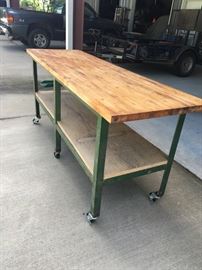 Vintage table on  casters