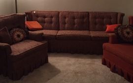 Colonial Style Sofa & Side Chairs