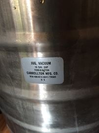 Jug Vacuum Stainless Steel 10 Gal Cooler