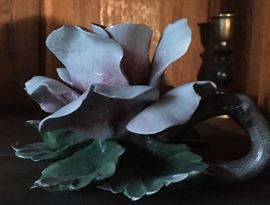 Capo diamante' Rose Candle Holder with Handle