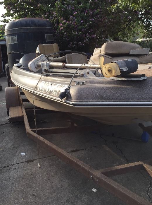 Tidecraft Outdoor Motorboat, Boat Trailer, Johnson Outboard Motor
