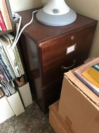 2 Drawer Wood File Cabinet $ 60.00