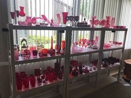 Cranberry Glass!!!  How pretty is this???  