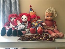 Ragedy Ann and Andy with their baby and friends