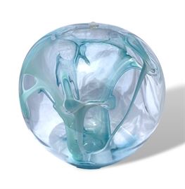 BUY IT NOW - Peter Bramhall Beach Series 14" Glass Orb - Signed and dated on bottom. $450. Text Patty at 847-772-0404 to complete the transaction.