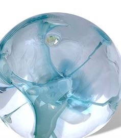 BUY IT NOW - Peter Bramhall Beach Series 14" Glass Orb - Signed and dated on bottom. $450. Text Patty at 847-772-0404 to complete the transaction.