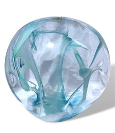 BUY IT NOW - Peter Bramhall Beach Series 14" Glass Orb - Signed and dated on bottom. $450. Text Patty at 847-772-0404 to complete the transaction.