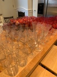 Lots and lots of vintage glassware