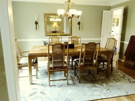 Century dining table and 6 chairs
