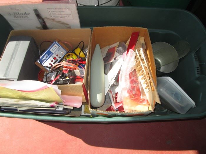 Bins of Supplies & Extra Balsa Wood