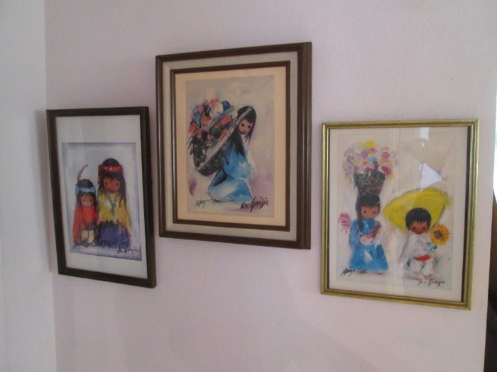 De Grazia Prints, Signed, Circa 1975, 1980