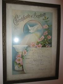 Baptism Certificate
