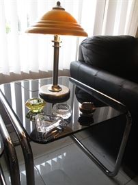 Set of 3-Metal & Glass End or Accent Tables