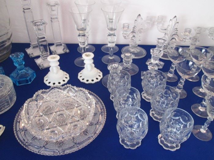 Variety of Candlesticks & Goblets.