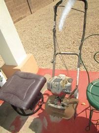 Ottoman/Foot Stool & Old Rototiller (not working)