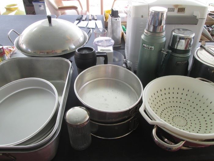 Bake Ware, a Wok & Thermos Bottles