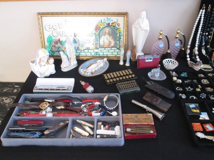 Madonna Collection, Knives, Watches, Perfume Atomizers, Waterford Ring Holder, Harmonica and other Goodies!