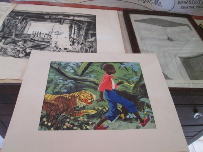 Vintage "Little Black Sambo" Print