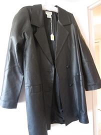 Mens Leather Car-Coat Length Jacket