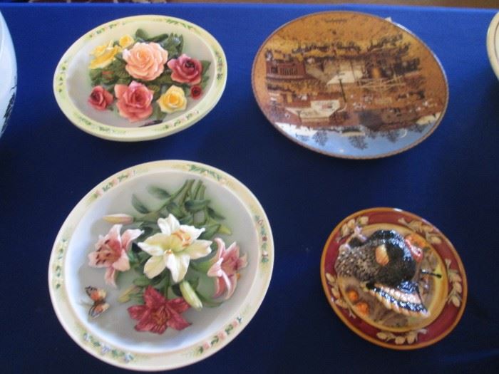 2-Bradford Exchange "Lena Liu" Collector's Plates.        "Lily Garden & Rose Garden"