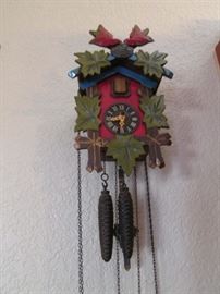 Cuckoo Clock, Germany, Bird & Leaf Design