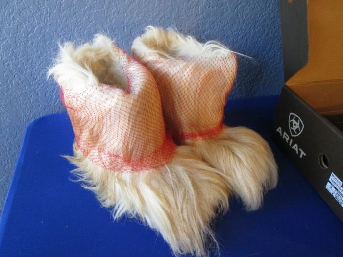 Fur Slippers by Blond, made in Canada