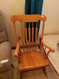 solid wood rocking chair 