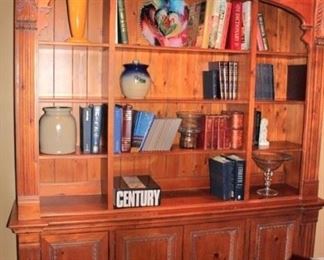Hutch with Books and Decorative Items
