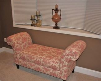 Upholstered Bench and Decorative