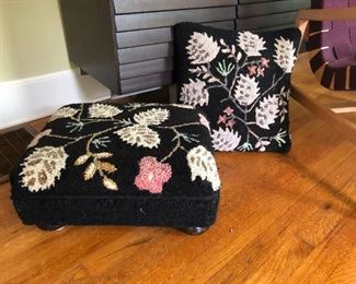 cool ottoman and matching pillow