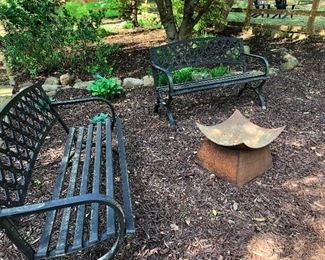 metal garden benches