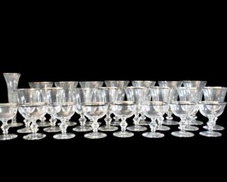Glassware with Silver Trim