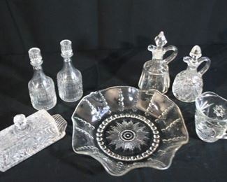 Assortment of Lead Crystal and Pressed Glass