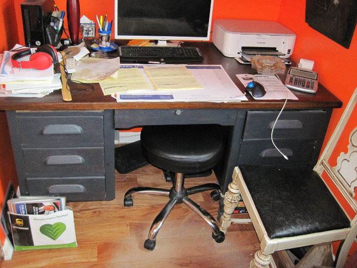 Desk, Stool,  Office Gadgets and Supplies
