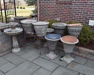 Birdbath, Large Outdoor Vases & Stands