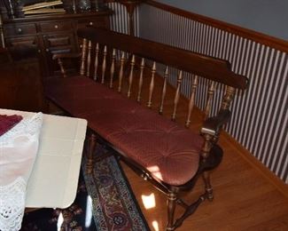 Trestle Farmhouse Table with Bench & Chairs