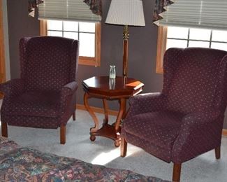Vintage Side Chairs, Side Lamp Table 