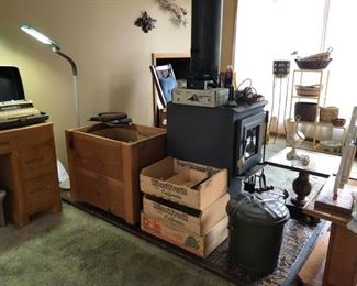 CB Radio, Crates, Fireplace items