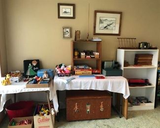 Vintage Barbie Case and Clothing, Robinette Case, Legos, Lincoln Logs, Playing Cards and more