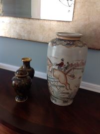 Assorted Cloisonné Jars Vases & Decorative Items