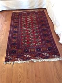 Pakistani, Late 4th Qtr. 20th C. Turkoman design                  3'1" X 5' 5"           $65 