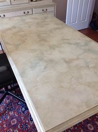 Close up view of desk top