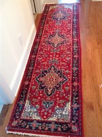 Indian, Heriz, Late 4th Qtr. 20th C                                               2' 7" X 9'8"                       Minor loss to one corner    $150        