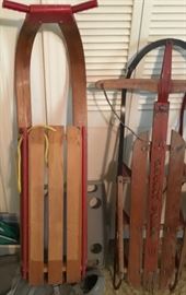 VINTAGE SLED, TOBOGGAN