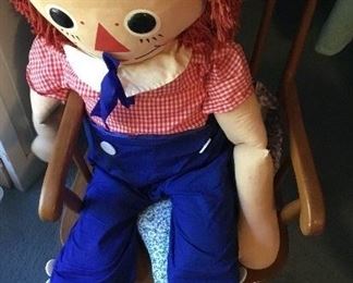 LARGE VINTAGE KNICKERBOCKER RAGGEDY ANDY