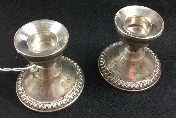 STERLING (WEIGHTED) CANDLESTICKS