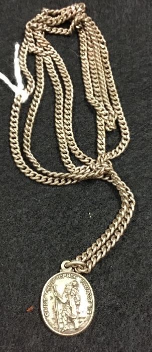 STERLING ST. CHRISTOPHER MEDAL